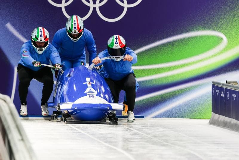 Bobsleigh. XXV Olympic Winter Games. Official Training. 19.02.2026