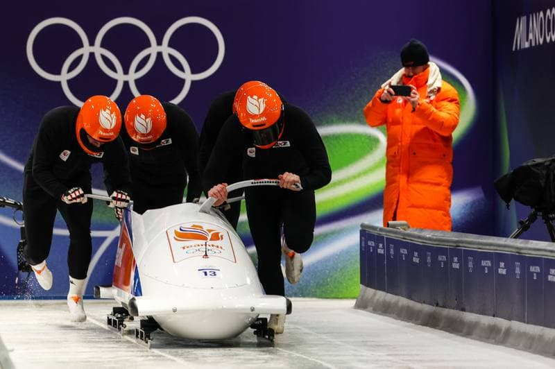 Bobsleigh. XXV Olympic Winter Games. Official Training. 19.02.2026