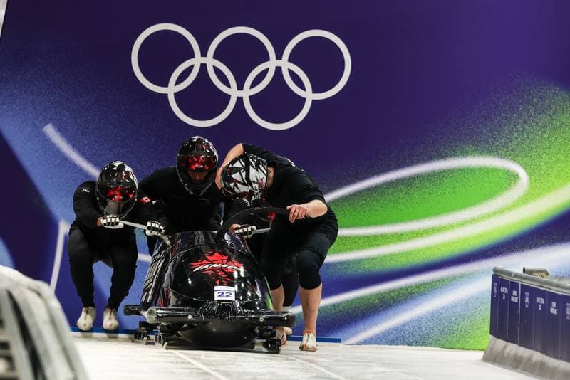 Bobsleigh. XXV Olympic Winter Games. Official Training. 19.02.2026