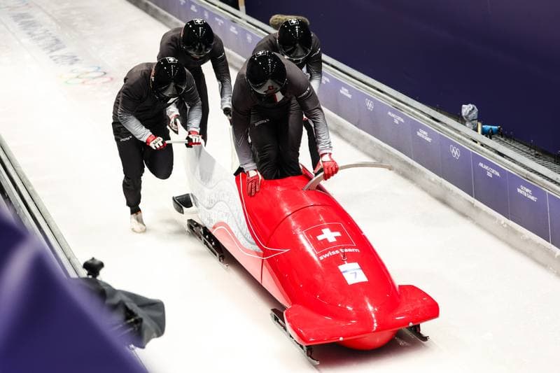 Bobsleigh. XXV Olympic Winter Games. Official Training. 19.02.2026