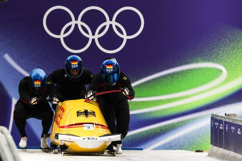 Bobsleigh. XXV Olympic Winter Games. Official Training. 19.02.2026