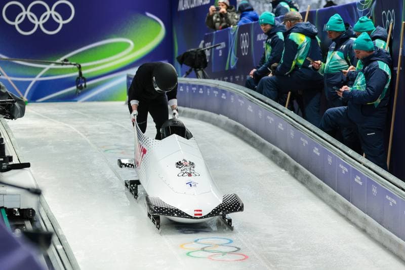 Bobsleigh. XXV Olympic Winter Games. Official Training. 19.02.2026