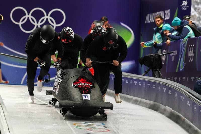 Bobsleigh. XXV Olympic Winter Games. Official Training. 19.02.2026
