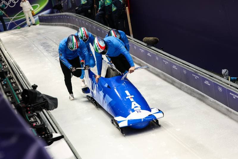 Bobsleigh. XXV Olympic Winter Games. Official Training. 19.02.2026
