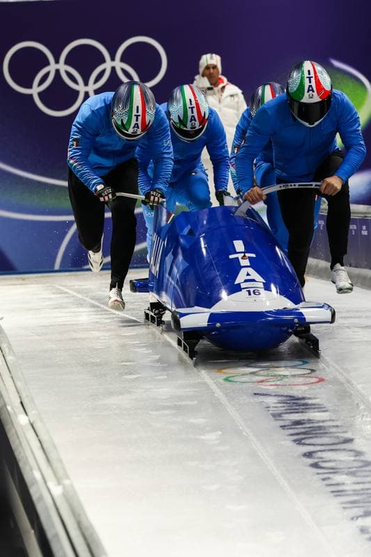 Bobsleigh. XXV Olympic Winter Games. Official Training. 19.02.2026