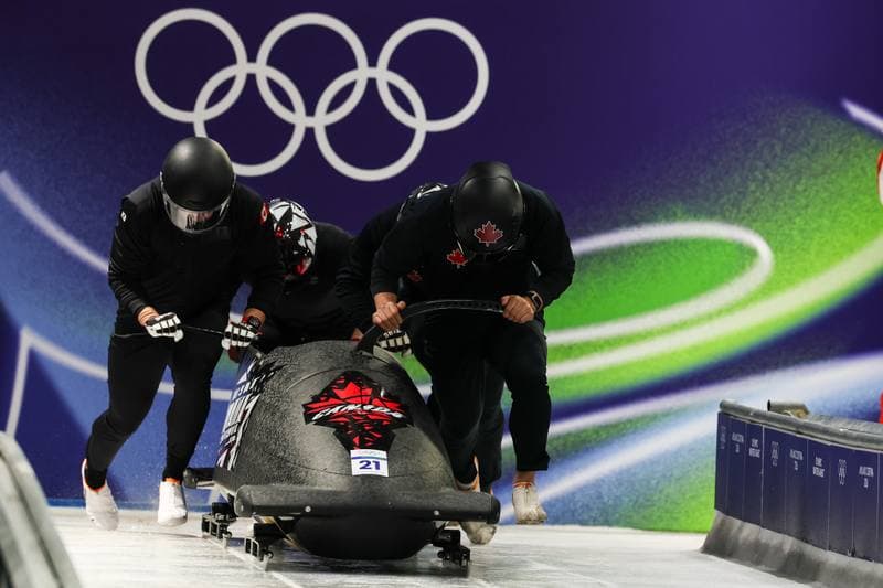 Bobsleigh. XXV Olympic Winter Games. Official Training. 19.02.2026