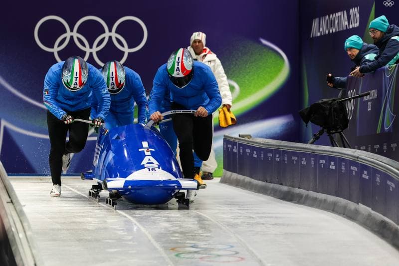 Bobsleigh. XXV Olympic Winter Games. Official Training. 19.02.2026