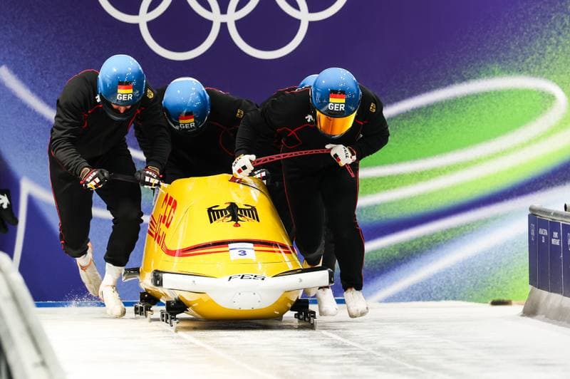Bobsleigh. XXV Olympic Winter Games. Official Training. 19.02.2026