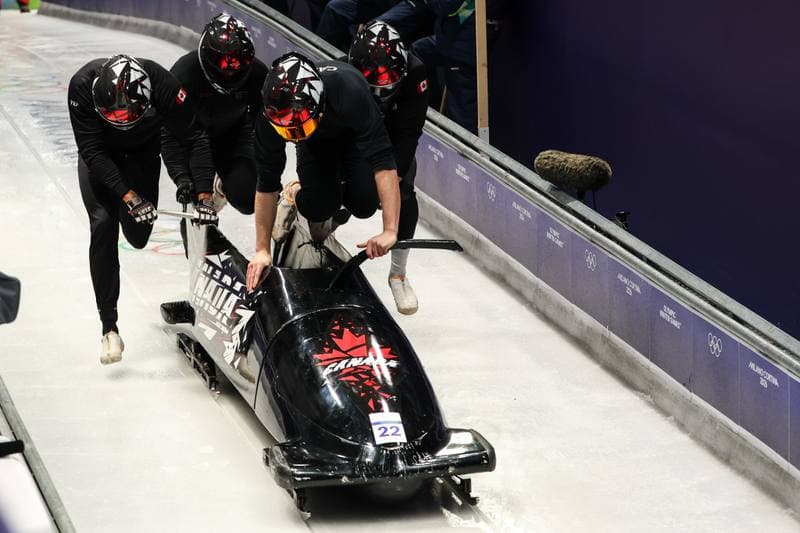Bobsleigh. XXV Olympic Winter Games. Official Training. 19.02.2026