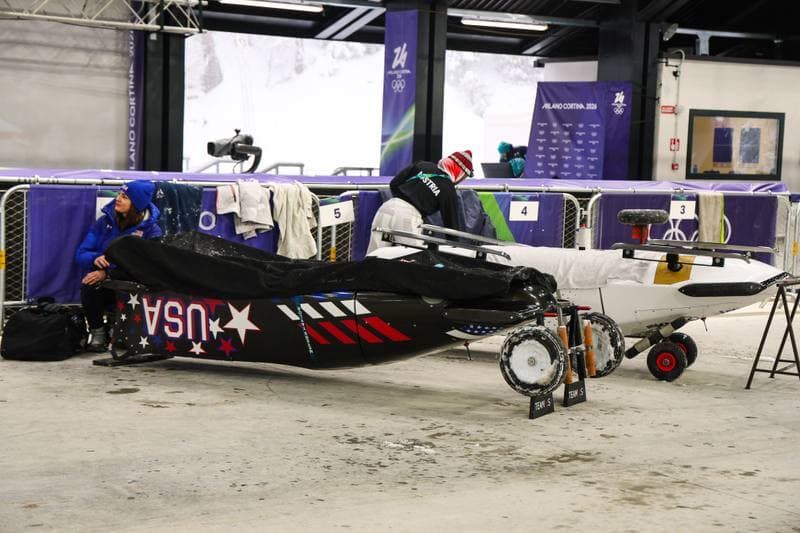 Bobsleigh. XXV Olympic Winter Games. Official Training. 19.02.2026