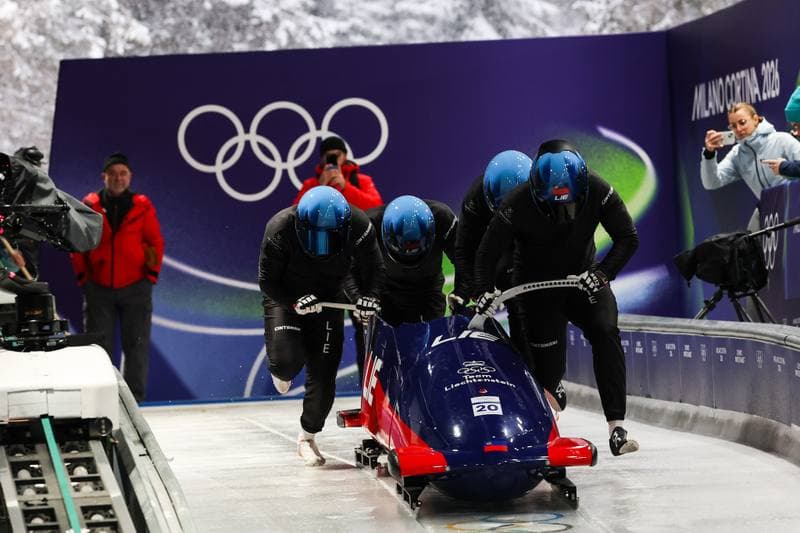 Bobsleigh. XXV Olympic Winter Games. Official Training. 19.02.2026