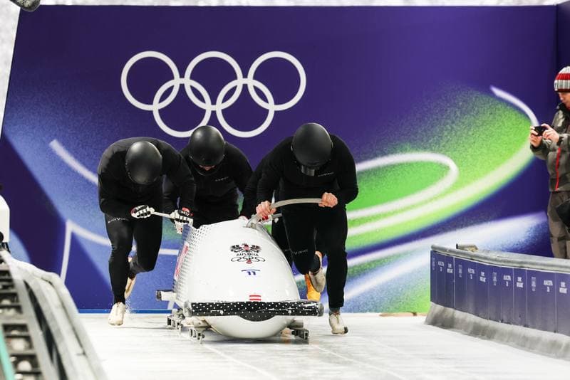 Bobsleigh. XXV Olympic Winter Games. Official Training. 19.02.2026