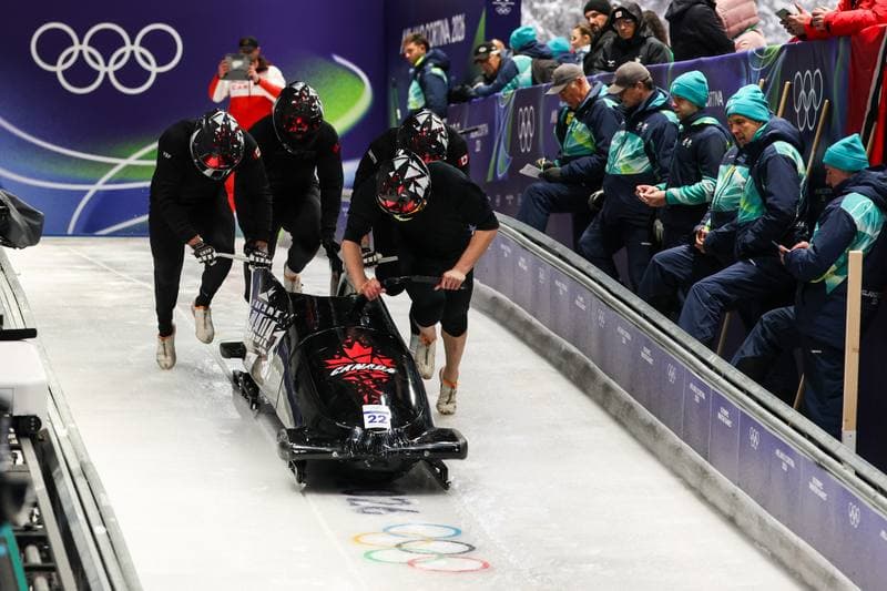 Bobsleigh. XXV Olympic Winter Games. Official Training. 19.02.2026