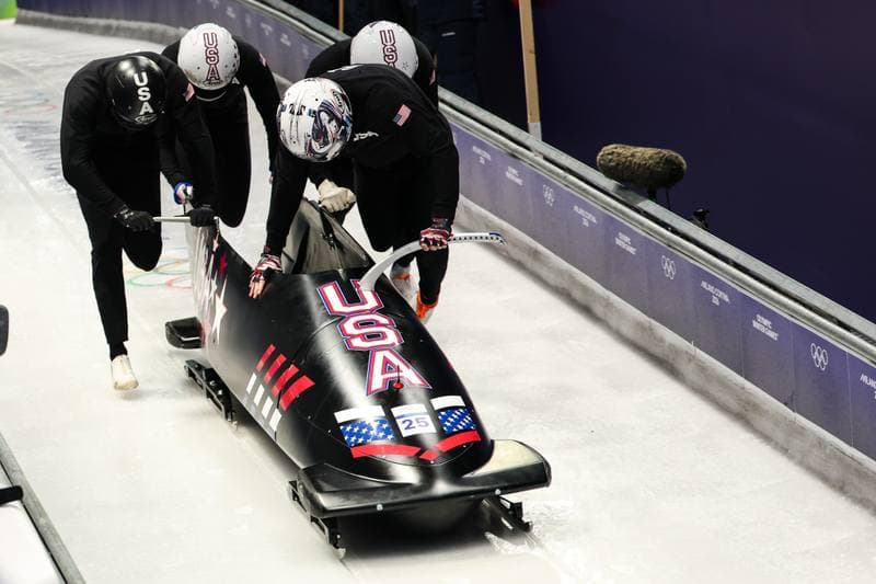 Bobsleigh. XXV Olympic Winter Games. Official Training. 19.02.2026