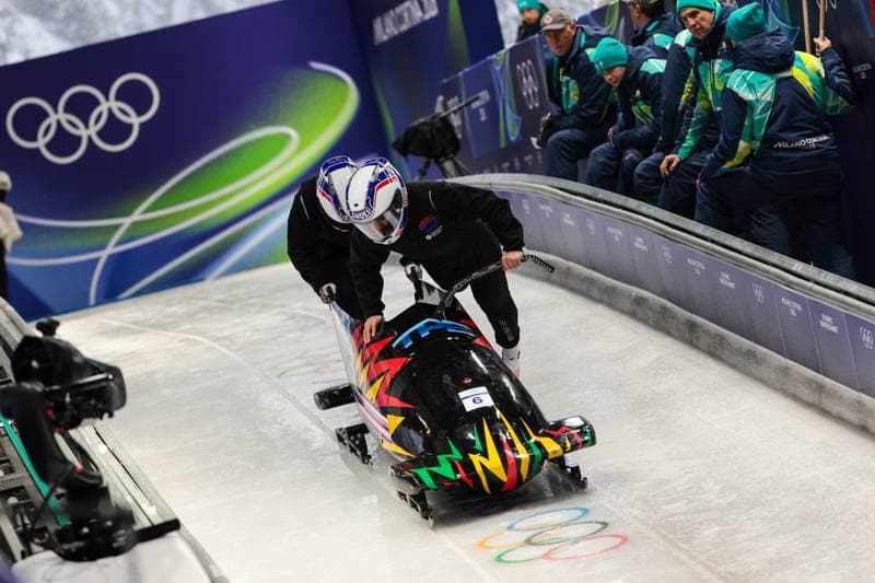 Bobsleigh. XXV Olympic Winter Games. Official Training. 19.02.2026