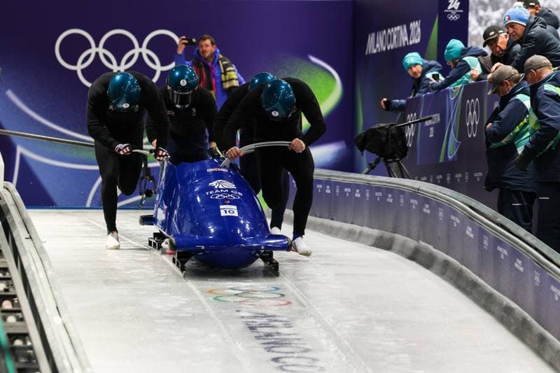 Bobsleigh. XXV Olympic Winter Games. Official Training. 19.02.2026