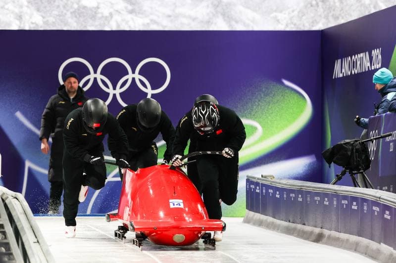 Bobsleigh. XXV Olympic Winter Games. Official Training. 19.02.2026