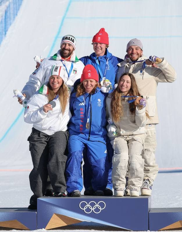 Snowboard. Olympic Winter Games Milano-Cortina 2026. Mixed Team Snowboard Cross. 10.02.2026