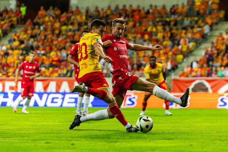Football. PKO BP Ekstraklasa. Jagiellonia Bialystok - Widzew Lodz. 01.09.2024