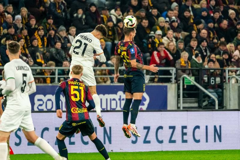 Football. PKO BP Ekstraklasa. Pogon Szczecin - Zaglebie Lubin. 01.02.2025