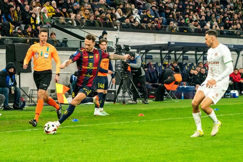 Football. PKO BP Ekstraklasa. Pogon Szczecin - Zaglebie Lubin. 01.02.2025