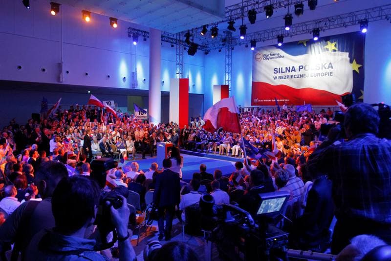 Civic Platform. Katowice. Press Conference. 23.05.2014