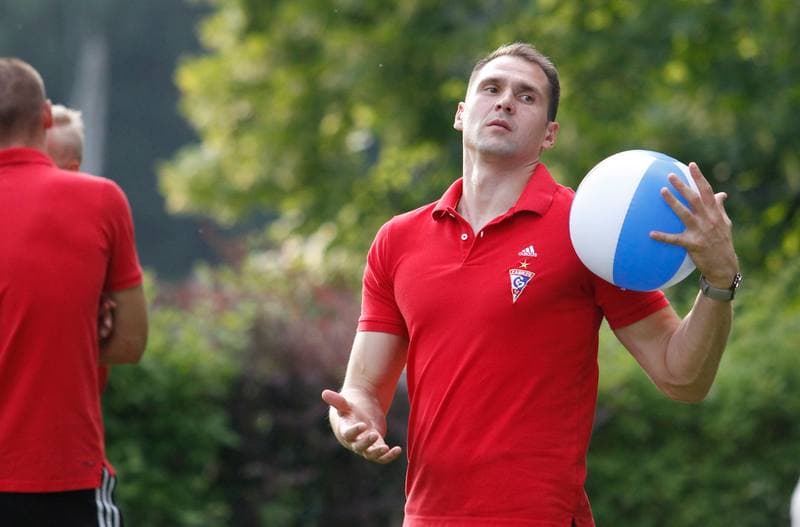 Football. Gornik Zabrze. Press Conference. 15.07.2014