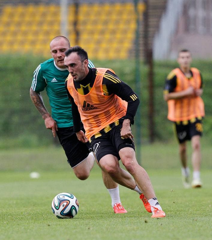 Football. GKS Katowice. Training. 25.01.2015