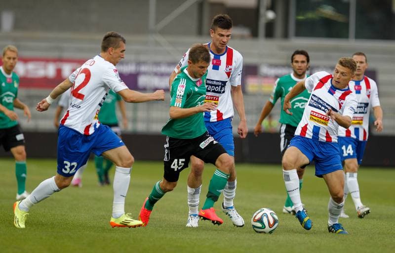 Football. T-Mobile Ekstraklasa. Podbeskidzie Bielsko Biala - GKS Belchatow. 18.08.2014