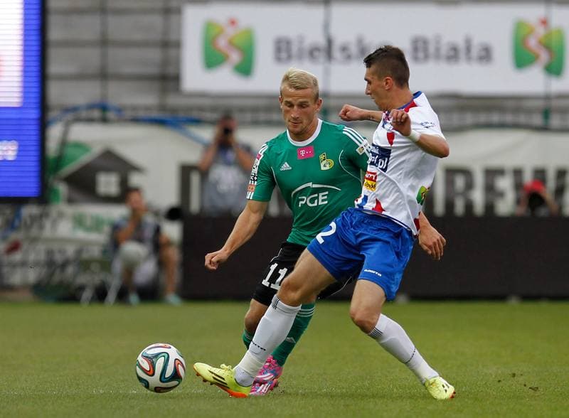 Football. T-Mobile Ekstraklasa. Podbeskidzie Bielsko Biala - GKS Belchatow. 18.08.2014