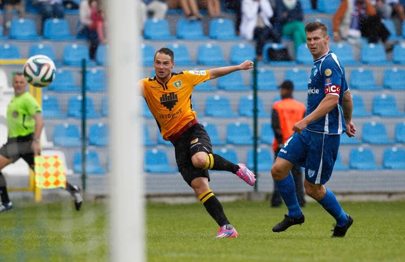 Football. I Liga. Flota Swinoujscie - GKS Katowice. 24.08.2014
