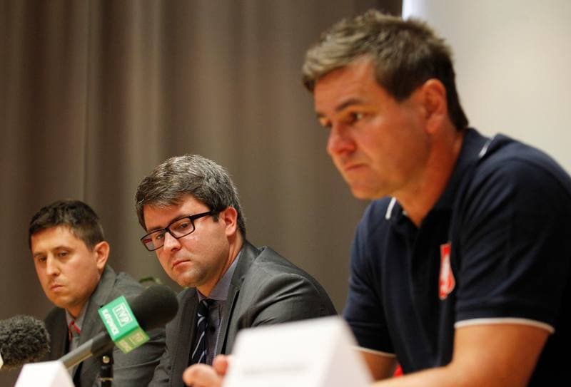 Ice Hockey. Poland national team. Press Conference. 19.08.2014
