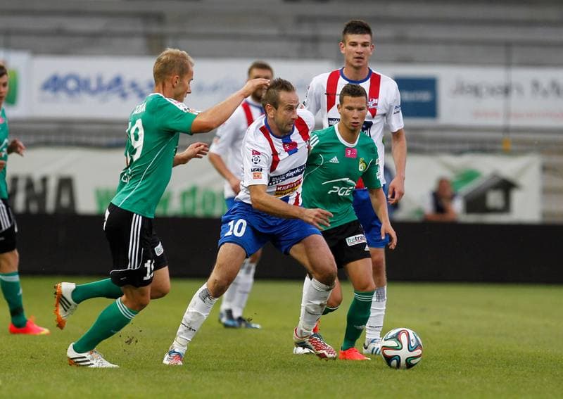 Football. T-Mobile Ekstraklasa. Podbeskidzie Bielsko Biala - GKS Belchatow. 18.08.2014