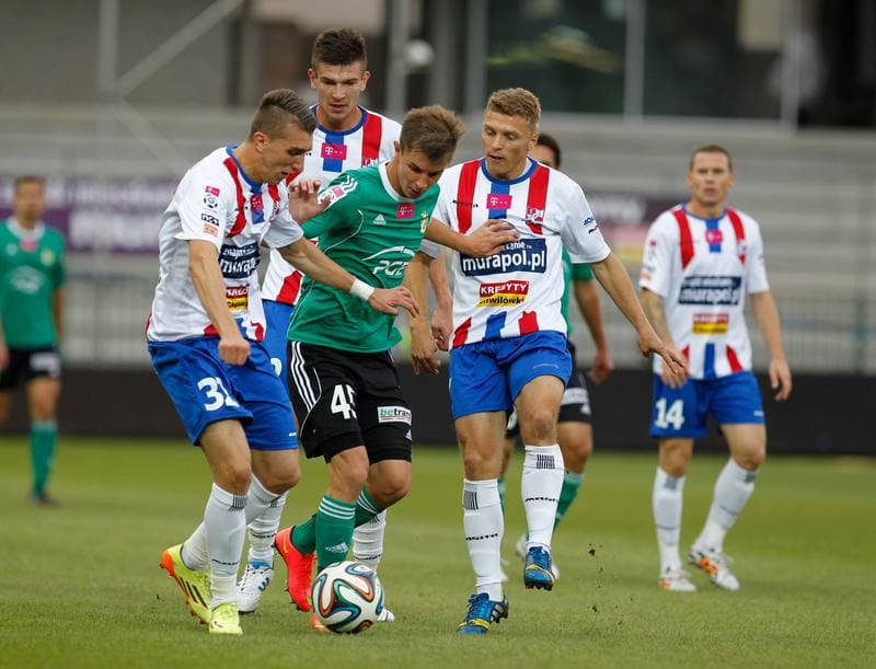 Football. T-Mobile Ekstraklasa. Podbeskidzie Bielsko Biala - GKS Belchatow. 18.08.2014
