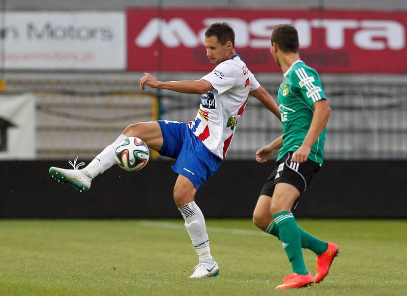 Football. T-Mobile Ekstraklasa. Podbeskidzie Bielsko Biala - GKS Belchatow. 18.08.2014