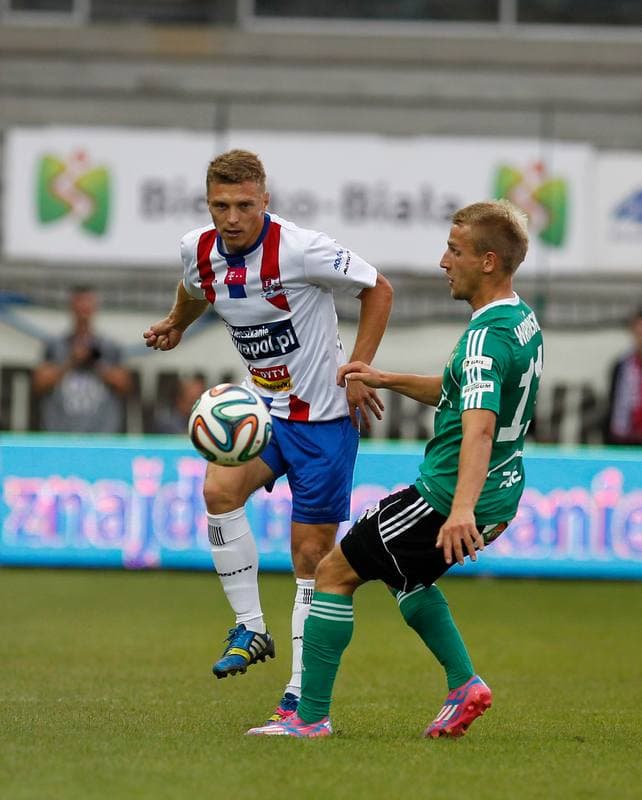 Football. T-Mobile Ekstraklasa. Podbeskidzie Bielsko Biala - GKS Belchatow. 18.08.2014