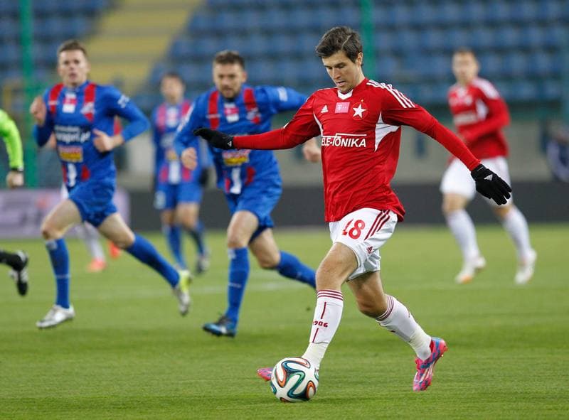 Football. T-Mobile Ekstraklasa. Wisla Krakow - Podbeskidzie Bielsko Biala. 24.10.2014