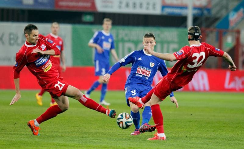 Football. T-Mobile Ekstraklasa. Piast Gliwice - Podbeskidzie Bielsko Biala. 31.05.2014