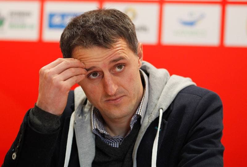 Football. Rozwoj Katowice. Press Conference. 05.03.2015