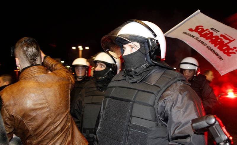 Football. Manifestacja w Obronie Kopaln. Zabrze. 17.01.2015