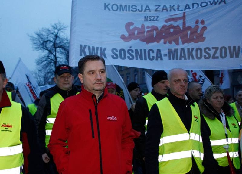 Football. Manifestacja w Obronie Kopaln. Zabrze. 17.01.2015