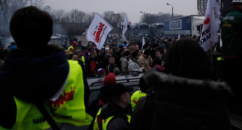 Football. Manifestacja w Obronie Kopaln. Zabrze. 17.01.2015