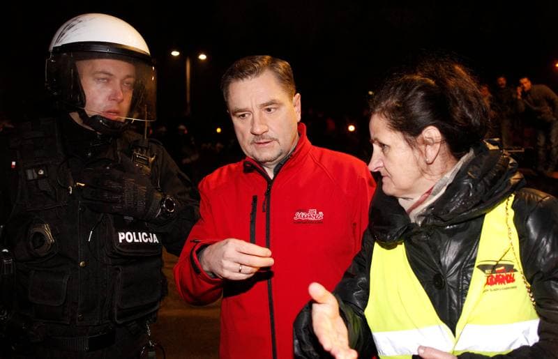 Football. Manifestacja w Obronie Kopaln. Zabrze. 17.01.2015