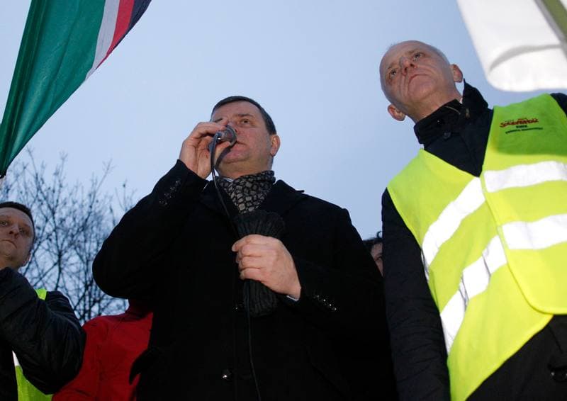 Football. Manifestacja w Obronie Kopaln. Zabrze. 17.01.2015