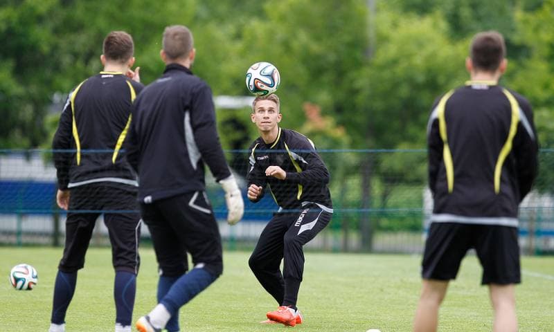 Football. GKS Katowice. Training. 25.01.2015