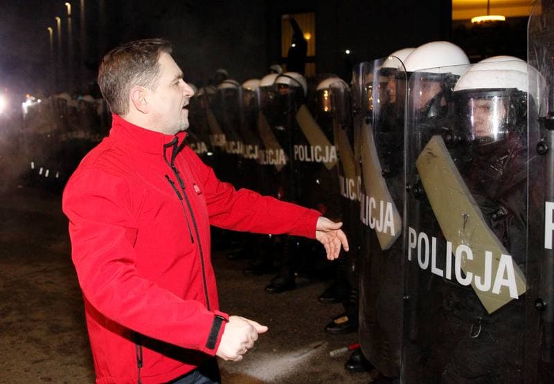 Football. Manifestacja w Obronie Kopaln. Zabrze. 17.01.2015