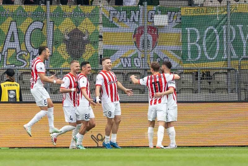 Football. PKO BP Ekstraklasa. Cracovia - Puszcza Niepolomice. 29.03.2025