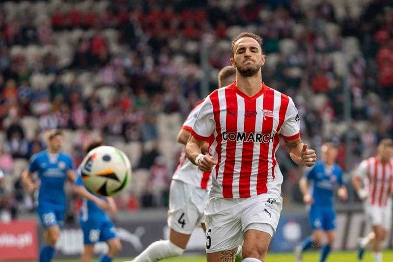 Football. PKO BP Ekstraklasa. Cracovia - Puszcza Niepolomice. 29.03.2025