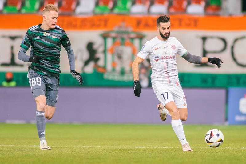 Football. PKO BP Ekstraklasa. Zaglebie Lubin - Lechia Gdansk. 17.02.2025