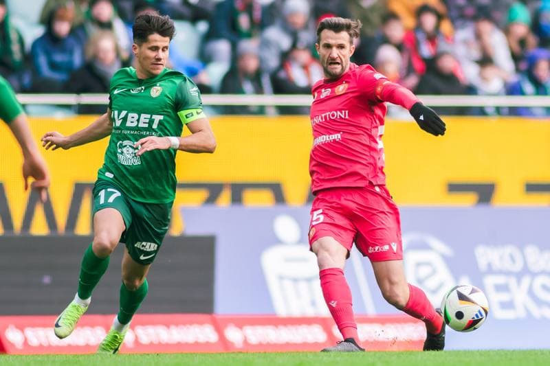 Football. PKO BP Ekstraklasa. Slask Wroclaw - Widzew Lodz. 15.02.2025